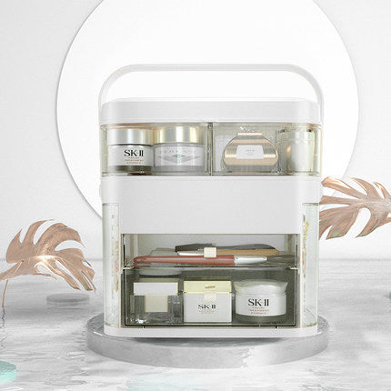 Makeup Organizer With LED Mirror for makeup and jewelry storage