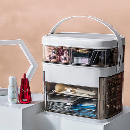 Makeup Organizer With LED Mirror for makeup and jewelry storage