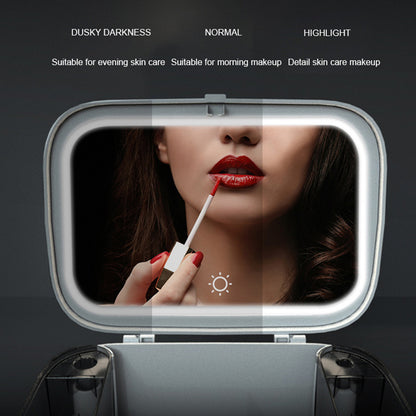 Makeup Organizer With LED Mirror for makeup and jewelry storage