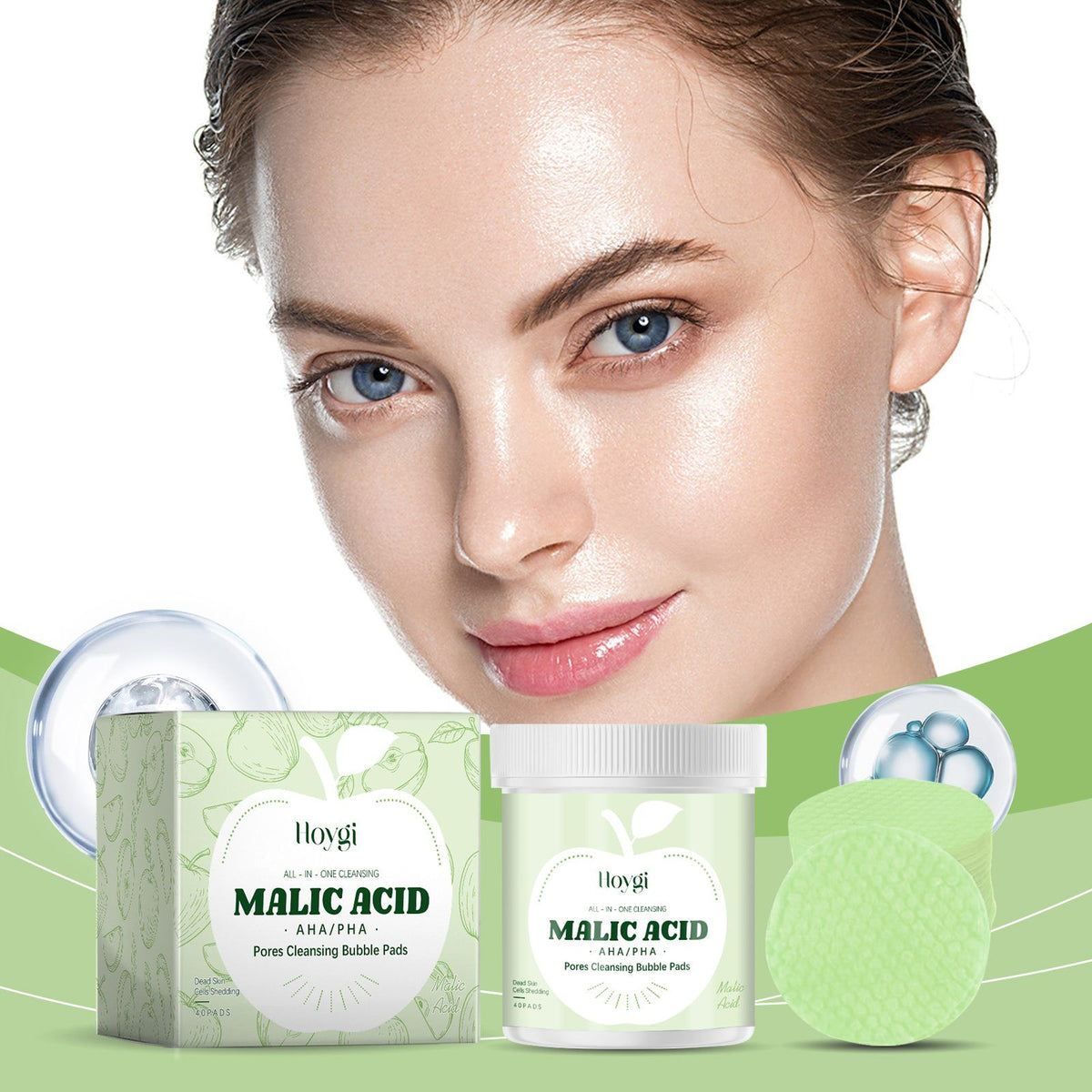 HOYGI Deep Cleansing Face Pads product pack for facial care
