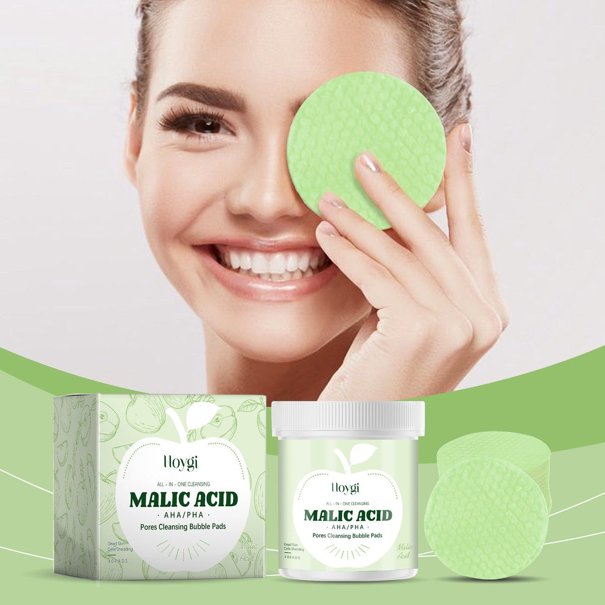 HOYGI Deep Cleansing Face Pads product pack for facial care