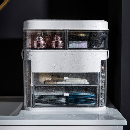 Makeup Organizer With LED Mirror for makeup and jewelry storage