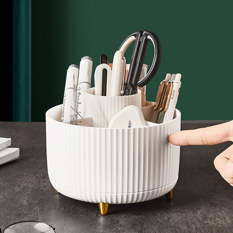 Desktop Swivel Makeup Brush Organizer for neat beauty tool storage