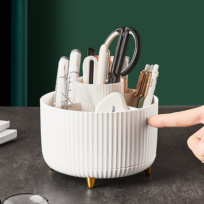 Desktop Swivel Makeup Brush Organizer for neat beauty tool storage