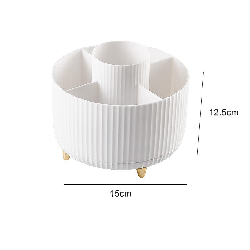Desktop Swivel Makeup Brush Organizer for neat beauty tool storage