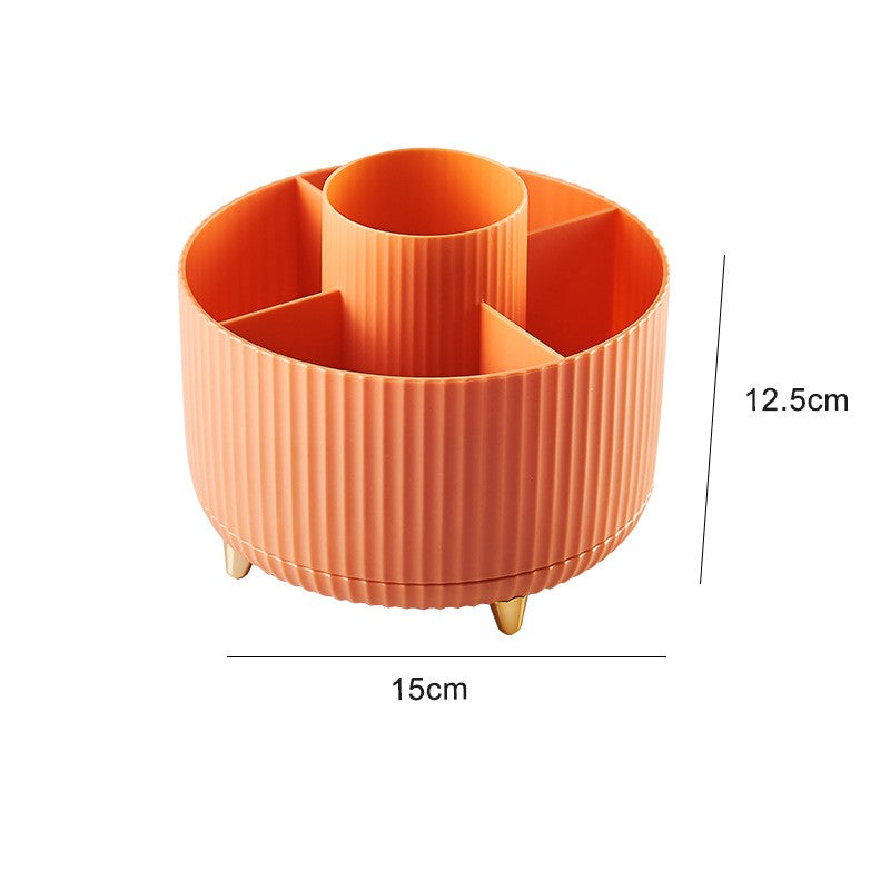 Desktop Swivel Makeup Brush Organizer for neat beauty tool storage