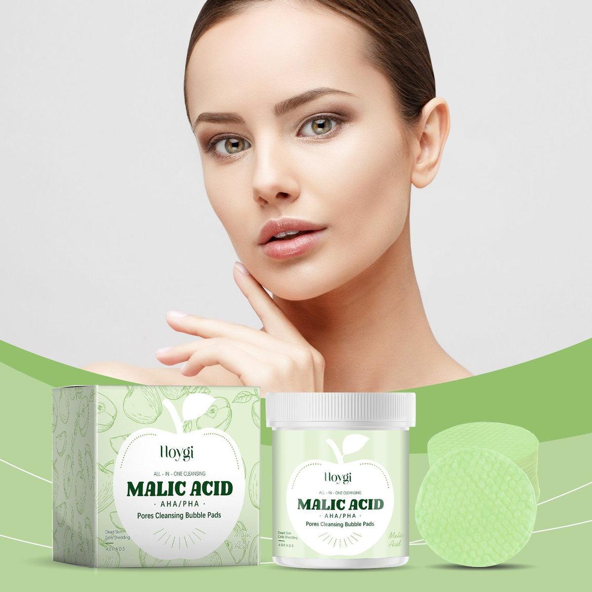 HOYGI Deep Cleansing Face Pads product pack for facial care