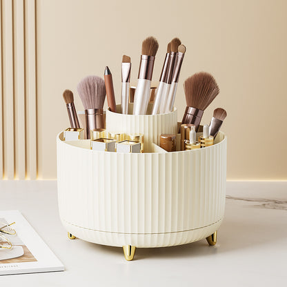 Desktop Swivel Makeup Brush Organizer for neat beauty tool storage