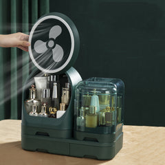 Dustproof Desktop Makeup Organizer With Mirror for beauty storage