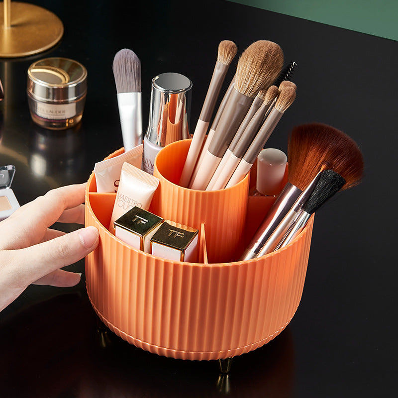 Desktop Swivel Makeup Brush Organizer for neat beauty tool storage