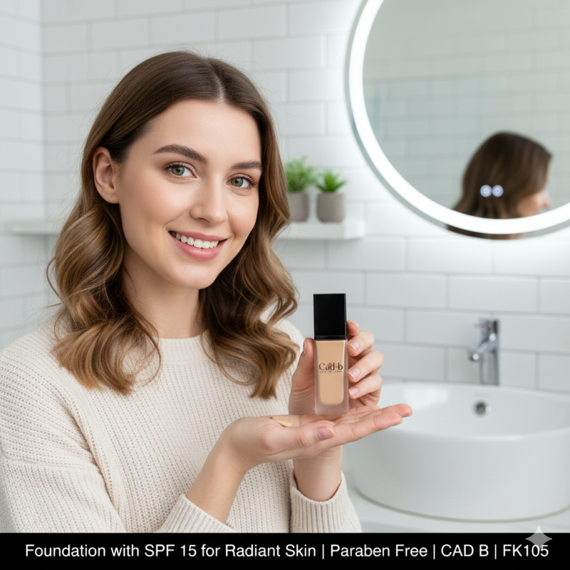 - CAD B Foundation with SPF 15 makeup product