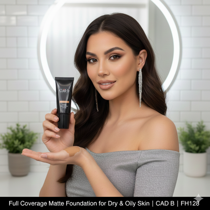- Full coverage matte foundation CAD B shade
